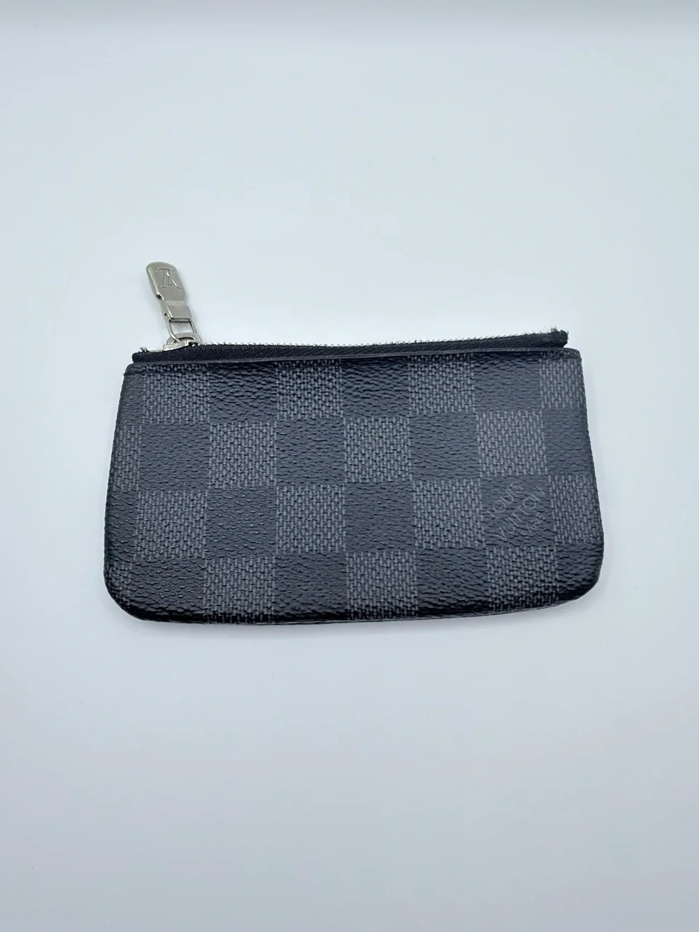 Louis Vuitton Damier graphite key pouch coin purse w/ dust bag, box, & LV bag